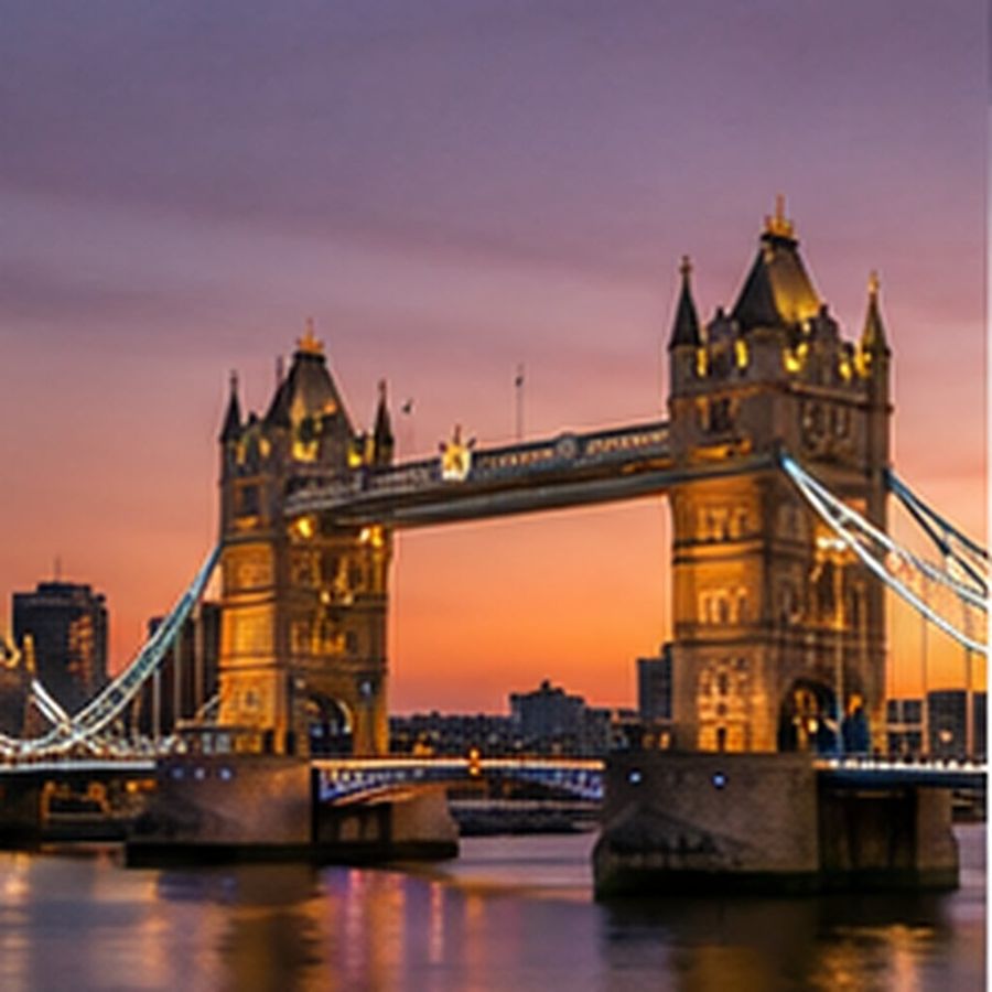 El Tower Bridge de Londres al atardecer
