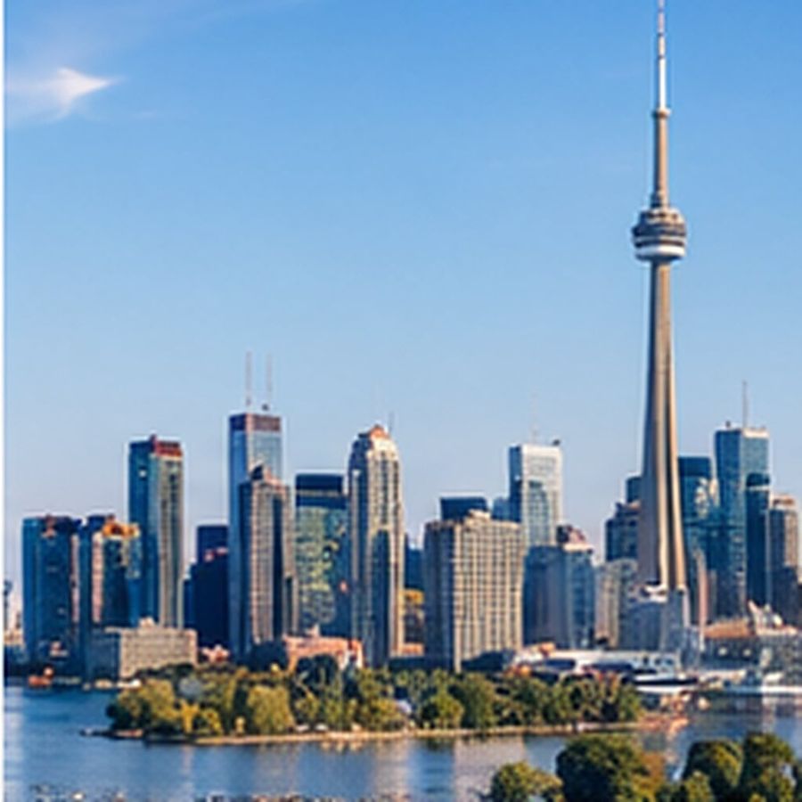 El horizonte de Toronto con la Torre CN en un día despejado