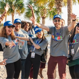 Orbiss team members during a collaborative corporate retreat.