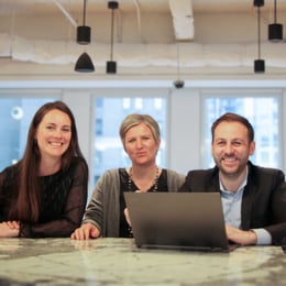 Orbiss Founders Yoann Brugière, Jenny Le Doridour, and Laurence Goleret Ruiz.